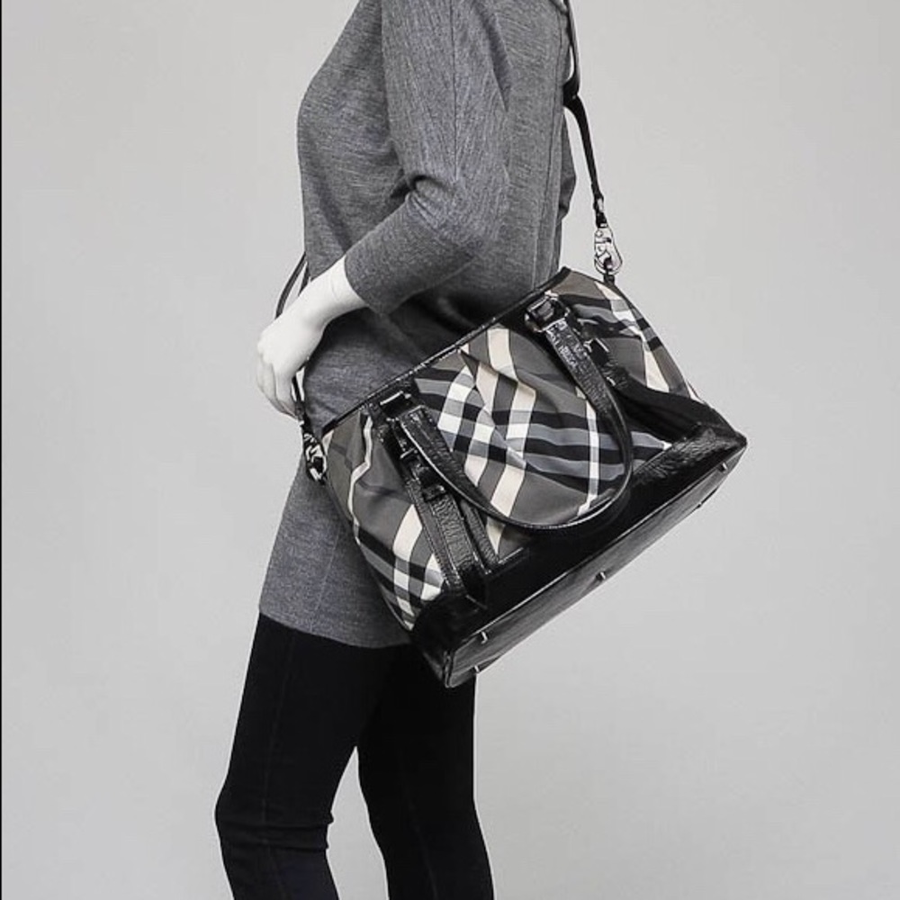 Burberry Black Beat Check  Lowery  Retail $1395